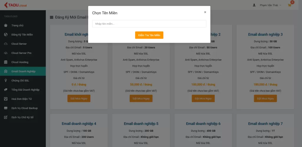 Gói email doanh nghiệp